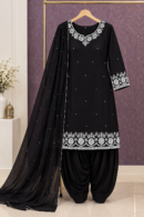 Black Floral Print Ethnic Costume