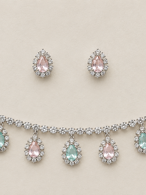 AD Diamond Necklace Set