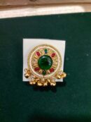 Emerald Kundan Statement Ring